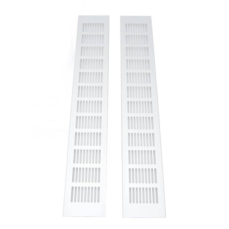 Rechteckige Aluminiumlegierungslüftungsgrill für Schrank, Wohnmobile, Campingautos (80 * 500 mm) von Solinder