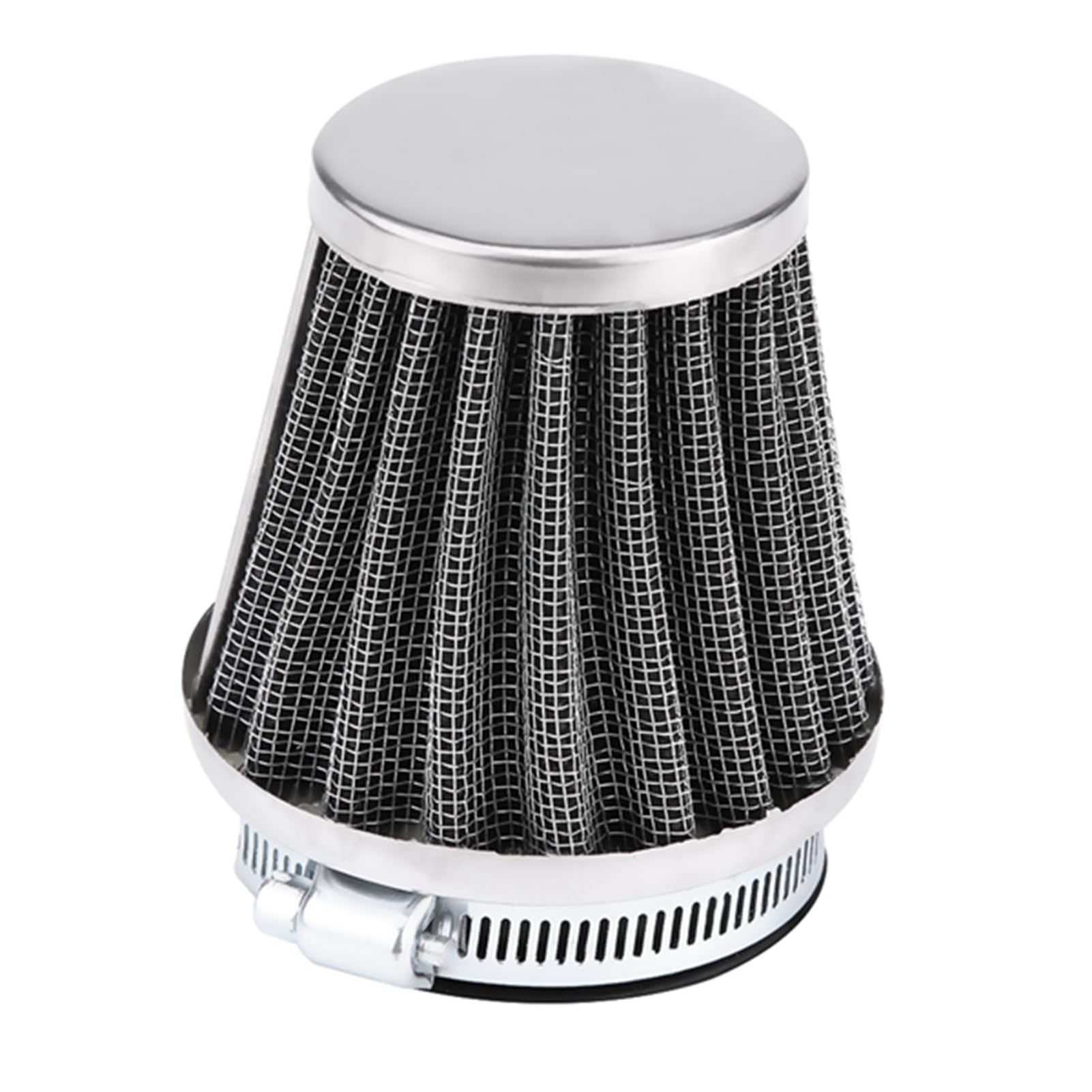 Universal Motorcycle Air Einlassfilterreiniger, Verbessert die Gasreaktion, Fügt Pferdestärken, 360 Grad Luftfilter, Akkordeon -Netzdesign, Einstellbare Klemme, Leuchtende (48 mm) von Solinder