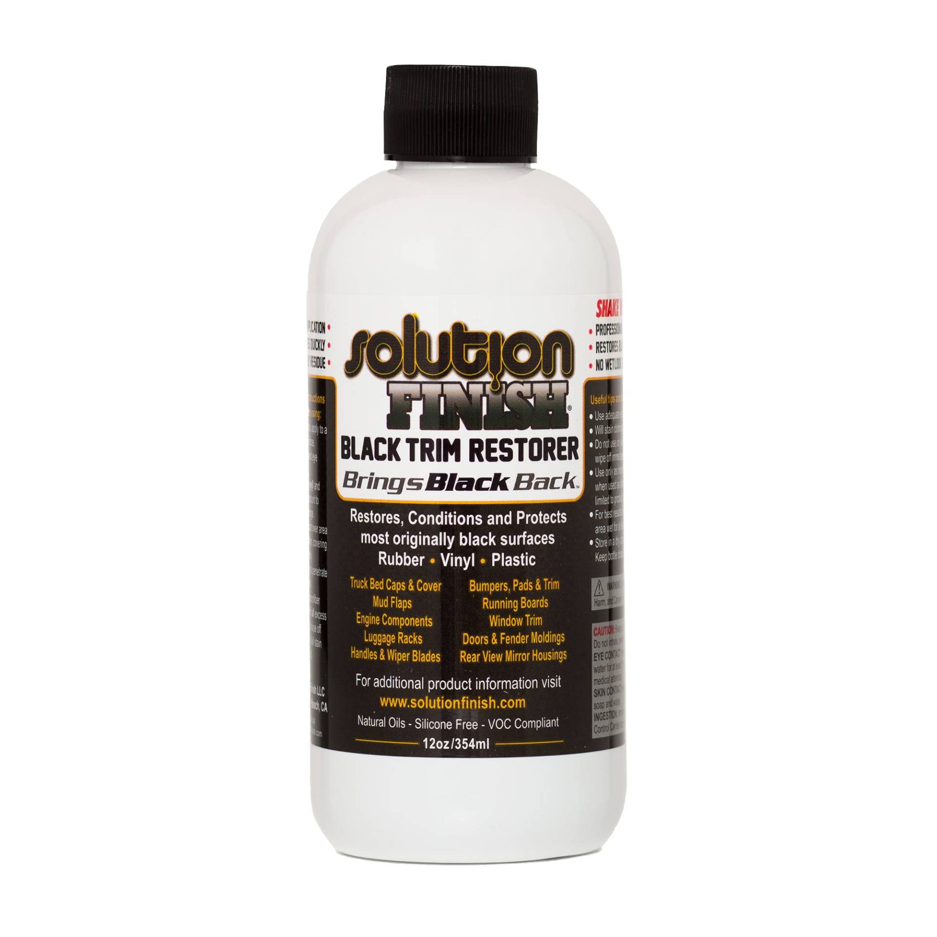 Solution Finish Schwarzer Kunststoff- und Vinyl-Restaurator, 340 ml Solution Finish Solution Finish Schwarzer Kunststoff- und Vinyl-Restaurator, 340 ml Solution Finish von Solution Finish