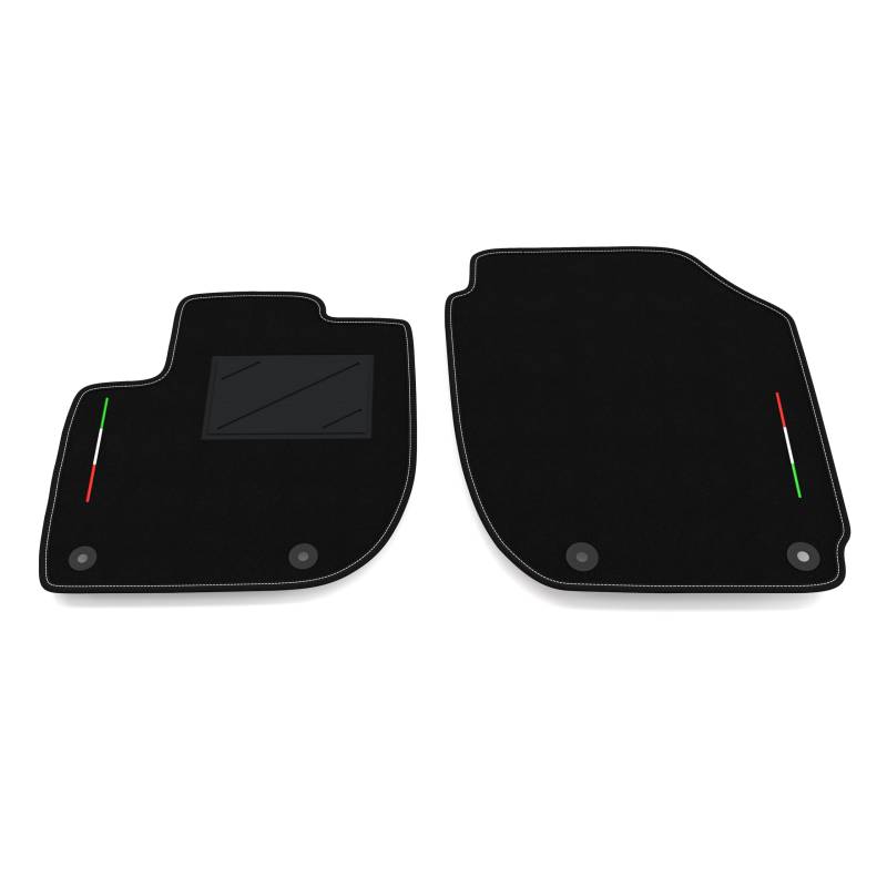 Auto-Fußmatten Kit nur vorne 2 Stück kompatibel mit Honda HR-V 2015-2018 | Set 2 Teppiche vorne nach Maß in Teppich, Italien-Flagge von Somer Car