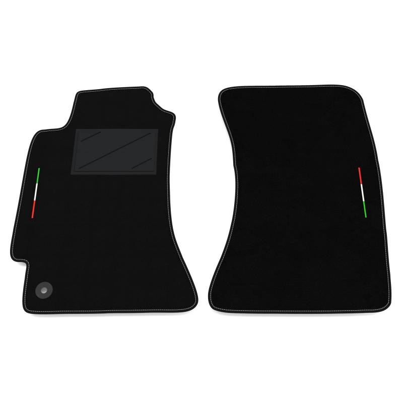 Auto-Fußmatten Kit nur vorne 2 Stück kompatibel mit Subaru Legacy 1998-2003 | Set 2 Teppiche vorne nach Maß in Teppich, Italien-Flagge von Somer Car