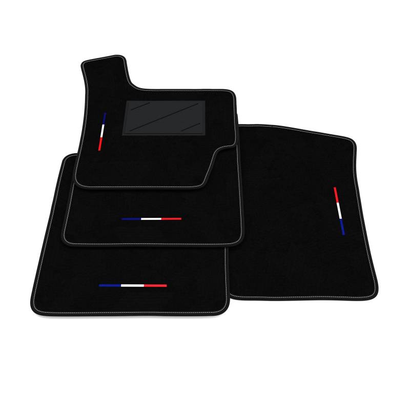 Auto-Fußmatten-Set kompatibel mit Citroen CX 1974-1991 | Maßgeschneiderte Teppichmatten, Frankreich-Flagge, maßgeschneiderte Autoteppiche von Somer Car