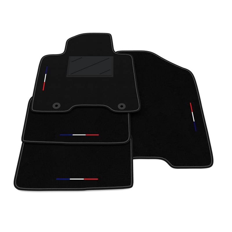 Auto-Fußmatten-Set kompatibel mit Hyundai Tucson 2015-2020 | Maßgeschneiderte Teppichmatten, Frankreich-Flagge, maßgeschneiderte Autoteppiche von Somer Car