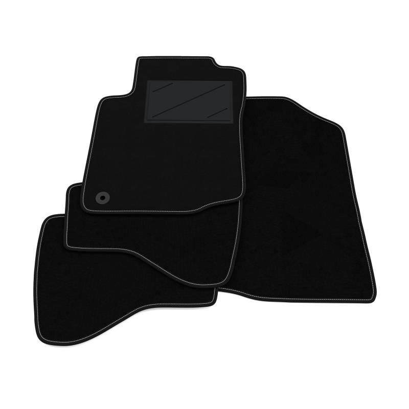 Auto-Fußmatten-Set kompatibel mit Peugeot 107 2005–2014 – 1 Befestigungsclip | Maßgeschneidertes Teppichmatten-Set von Somer Car