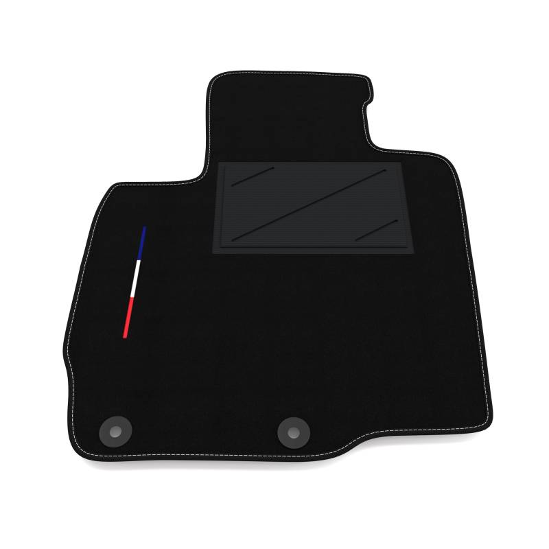 Automatte nur auf der Fahrerseite, 1 Stück, kompatibel mit Mitsubishi Outlander 2012-2025 | 1 maßgeschneiderter Teppich, Frankreich-Flagge von Somer Car
