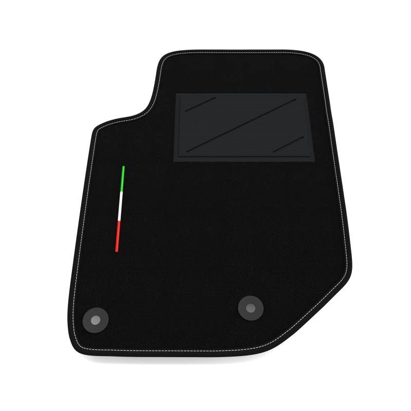 Automatte nur auf der Fahrerseite, 1 Stück, kompatibel mit Opel Corsa F 2019-2024 | 1 maßgeschneiderter Teppich, Italien-Flagge von Somer Car