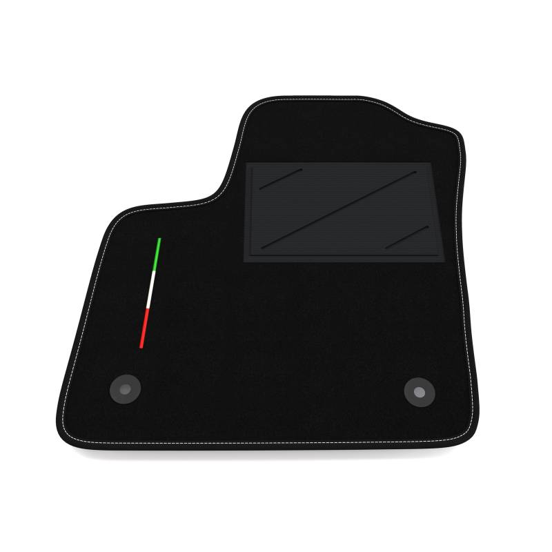 Automatte nur auf der Fahrerseite, 1 Stück, kompatibel mit Opel Meriva B 2010-2017 | 1 maßgeschneiderter Teppich, Italien-Flagge von Somer Car