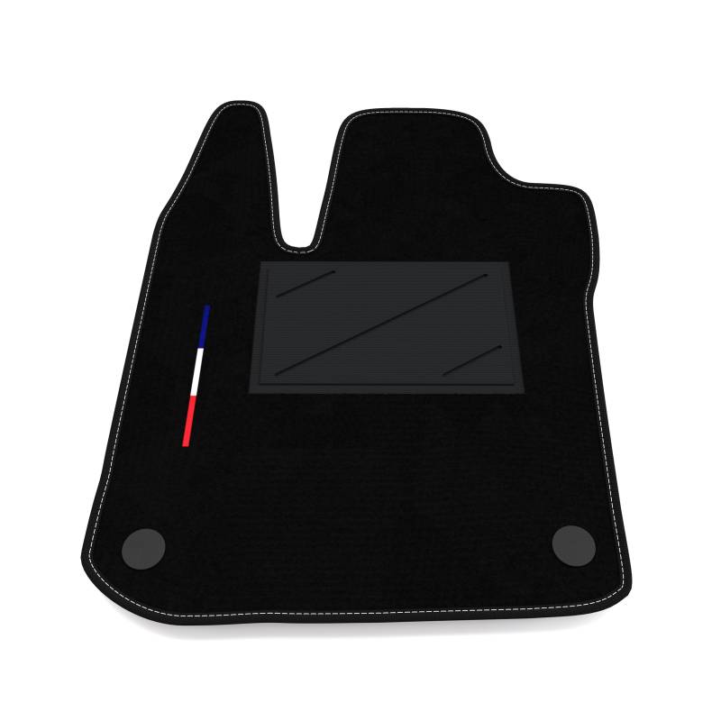 Automatte nur auf der Fahrerseite, 1 Stück, kompatibel mit Renault Twingo 3 2014-2025 | 1 maßgeschneiderter Teppich, Frankreich-Flagge von Somer Car