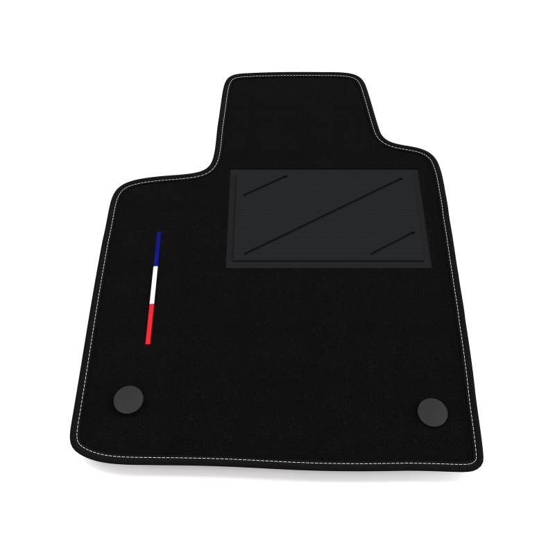 Automatte nur auf der Fahrerseite, 1 Stück, kompatibel mit Renault Wind 2010-2013 | 1 maßgeschneiderter Teppich, Frankreich-Flagge von Somer Car
