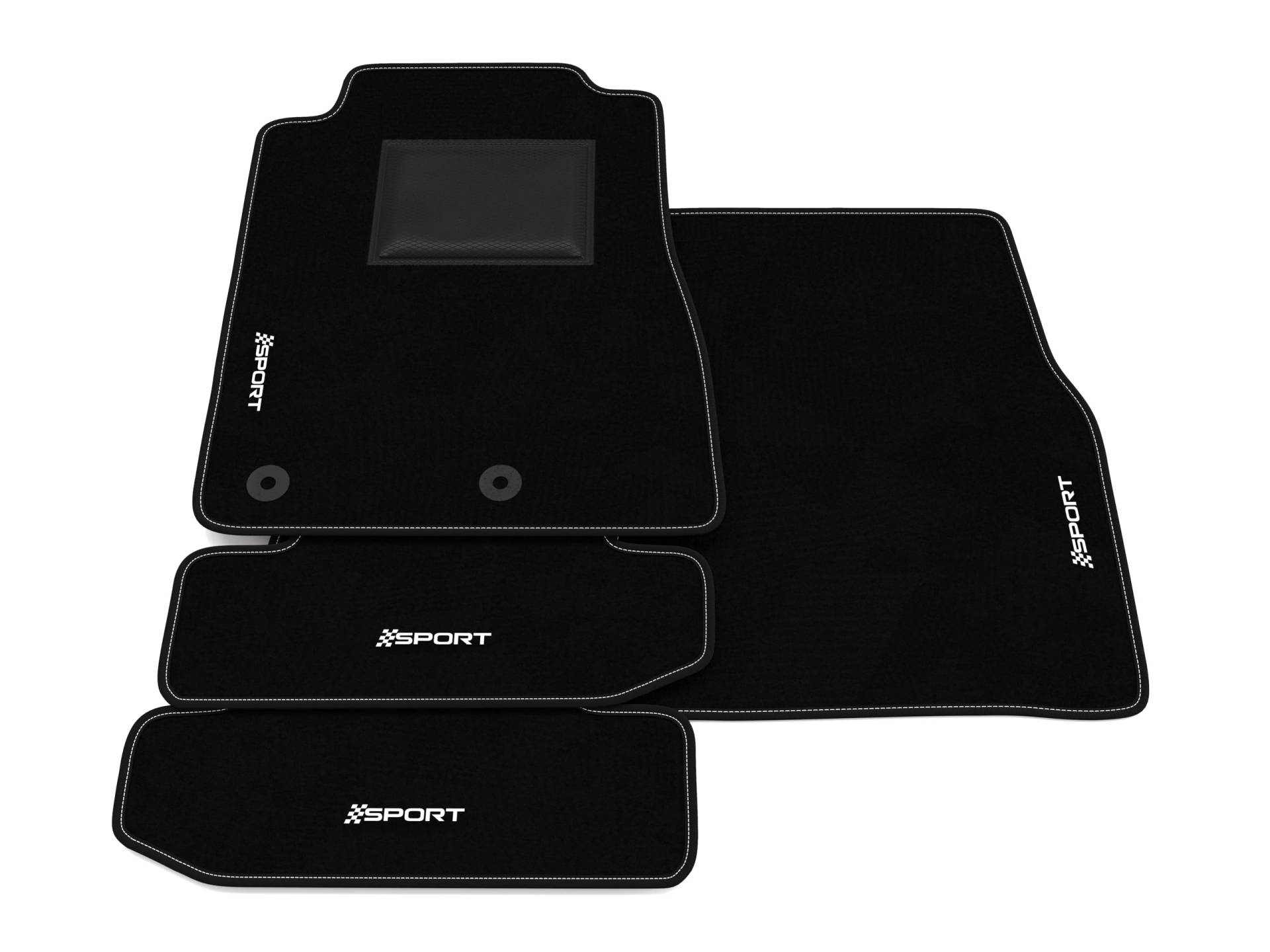 Fußmatten kompatibel mit Ford Mustang 2015-2024, Sport Stickerei, maßgeschneidertes Auto-Fußmatten-Set, Teppich Set Fußmatten kompatibel mit Ford Mustang 2015-2024, Sport Stickerei, maßgeschneidertes Auto-Fußmatten-Set, Teppich Set von Somer Car
