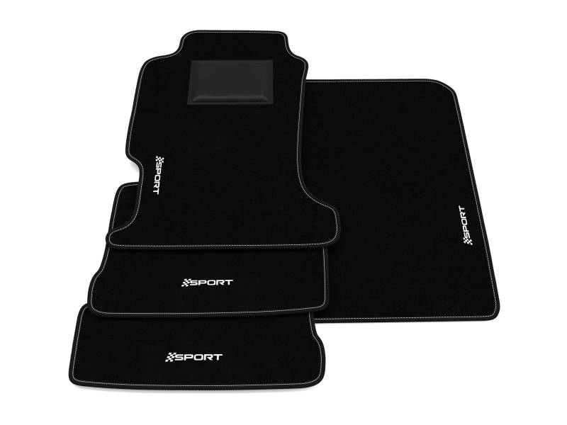 Fußmatten kompatibel mit Honda Prelude 1992-1996, Sport Stickerei, maßgeschneidertes Auto-Fußmatten-Set, Teppich Set von Somer Car