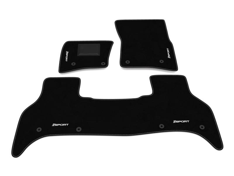 Fußmatten kompatibel mit Landrover Defender 110 2020-2024, Sport Stickerei, maßgeschneidertes Auto-Fußmatten-Set, Teppich Set von Somer Car