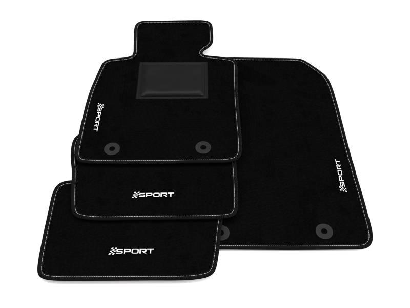 Fußmatten kompatibel mit Mazda 2 2015-2024, Sport Stickerei, maßgeschneidertes Auto-Fußmatten-Set, Teppich Set von Somer Car