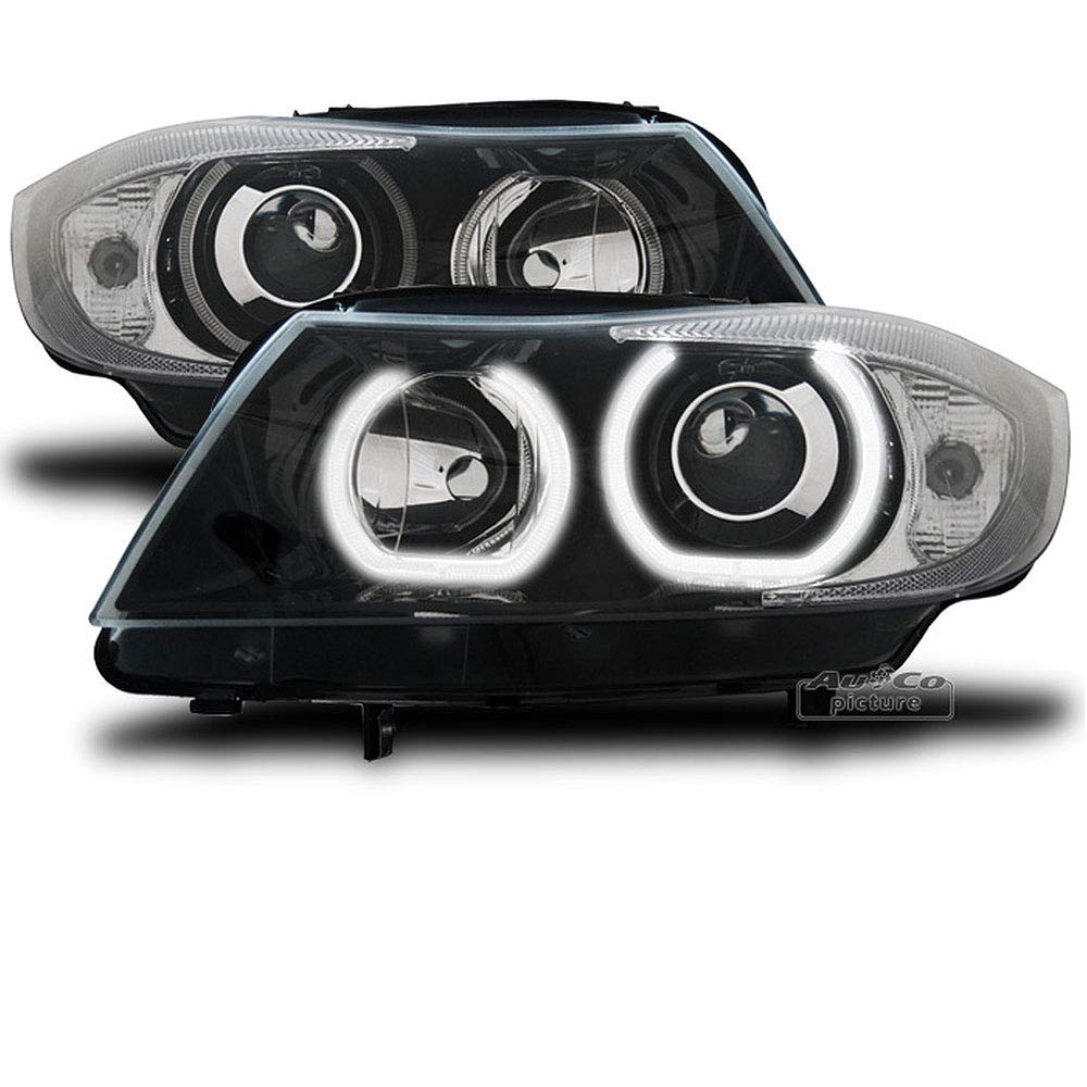 Led Scheinwerfer Set M4 Xenon Look Highpower Angel Eyes Schwarz 3er E90 E91 04-08 von SONAR