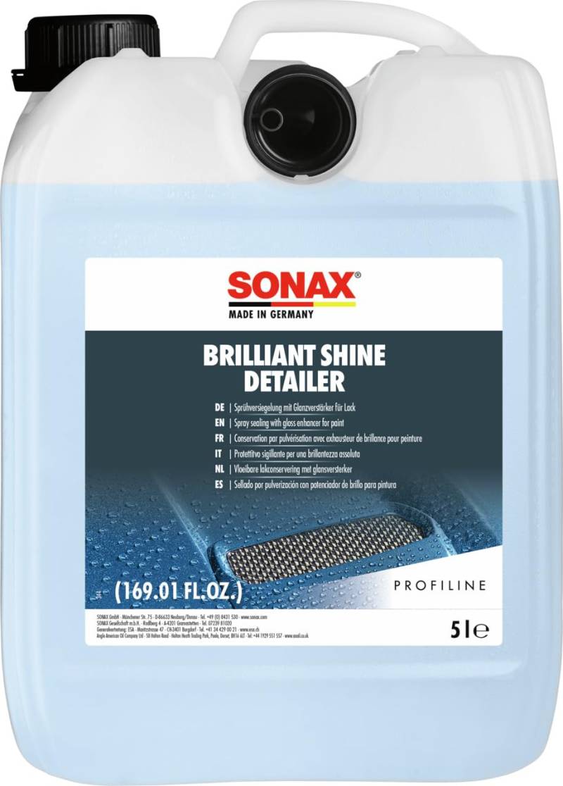SONAX PROFILINE BrilliantShine Detailer (5 Liter) Sprühkonservierer und Glanzverstärker für das schnellste Lackfinish | Art-Nr 02875000 von SONAX
