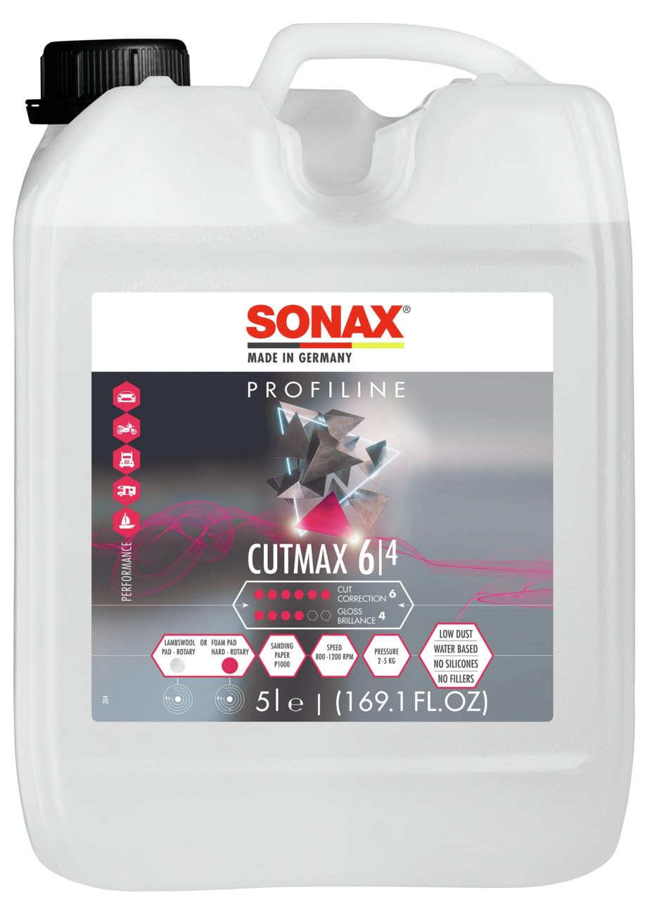 SONAX PROFILINE CutMax (5 Liter) hoch effektive Schleifpolitur für den Lackfinishbereich | Art-Nr. 02465000 von SONAX