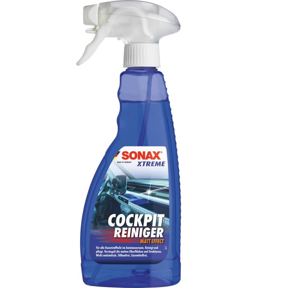 SONAX XTREME CockpitReiniger Matteffect (500 ml) Reinigung und Pflege für alle Kunststoffoberflächen im Autoinnenraum | Art-Nr. 02832410 von SONAX