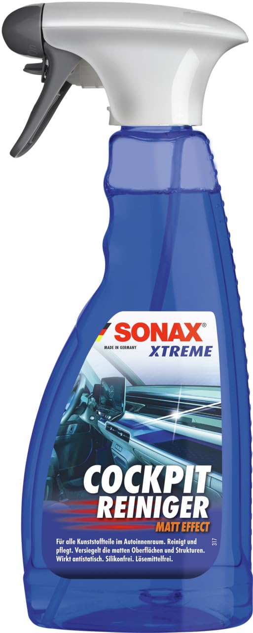 SONAX XTREME CockpitReiniger Matteffect (500 ml) Reinigung und Pflege für alle Kunststoffoberflächen im Autoinnenraum | Art-Nr. 02832410 von SONAX