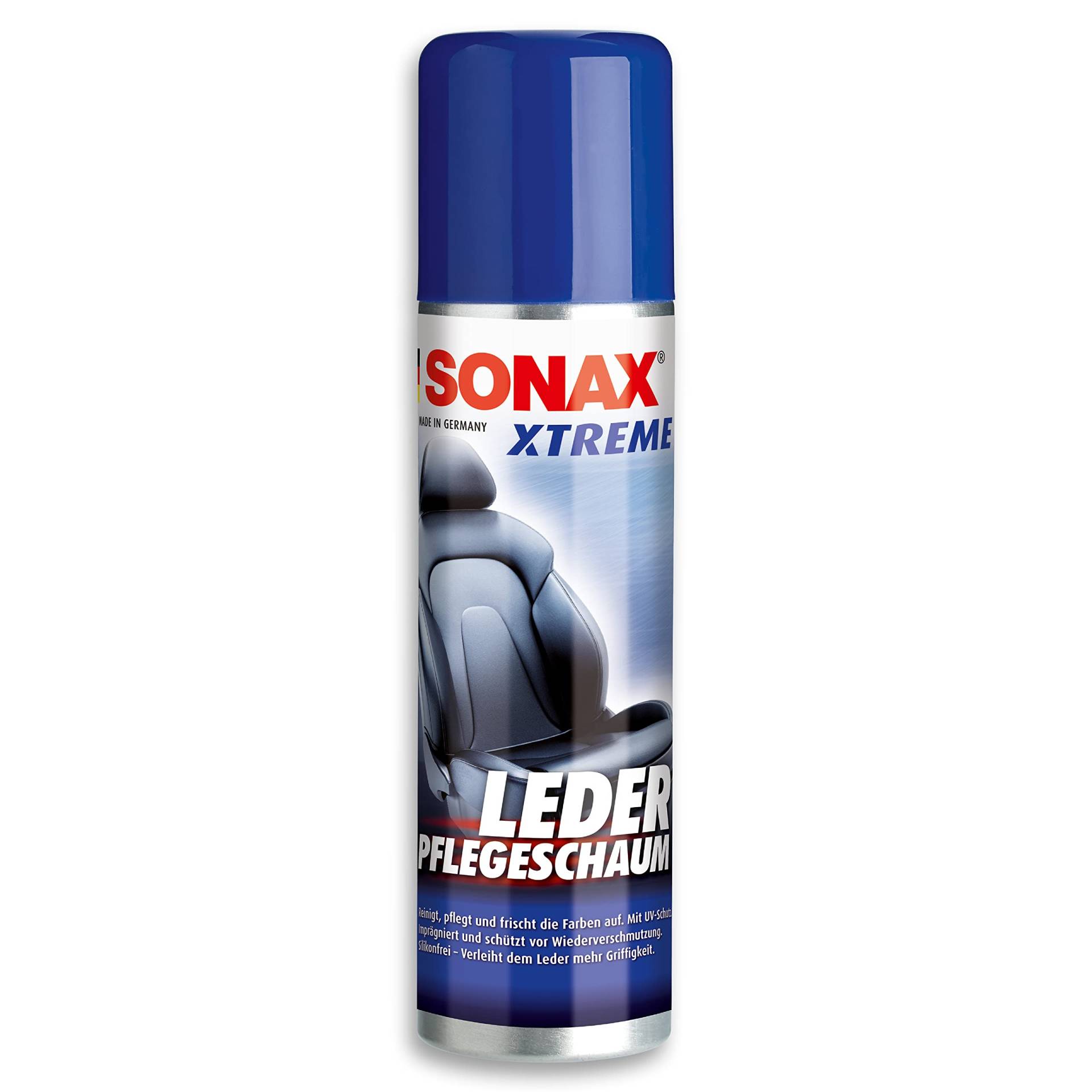 SONAX XTREME LederPflegeSchaum (250 ml) silikonfreie Reinigung und Pflege für Glattleder | Art-Nr. 02891000 von SONAX
