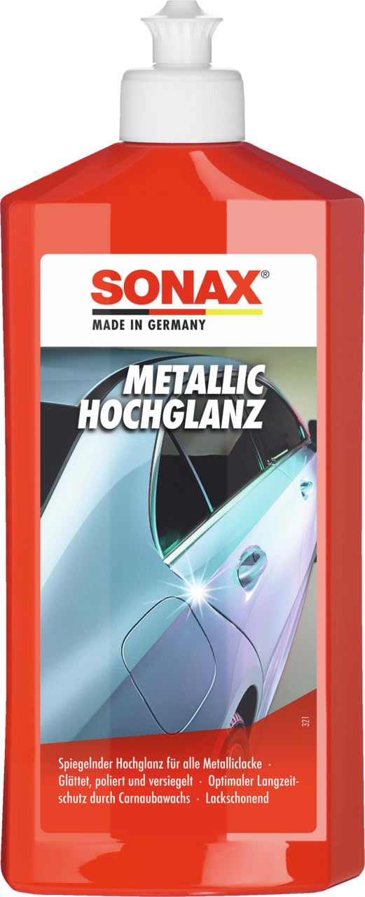 SONAX MetallicHochglanz (500 ml) spezielle Politur für alle Metalliclacke | Art-Nr. 03172000 von SONAX