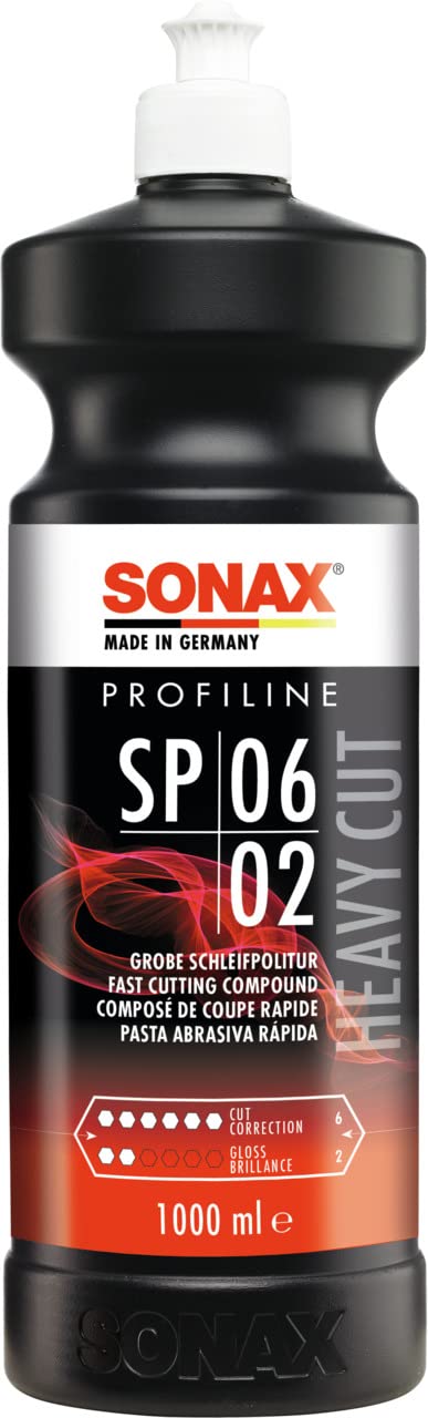 SONAX PROFILINE SP 06-02 (1 Liter) silikonfreie Schleifpaste zum Abschleifen von verwitterten und verkratzten Lackschichten | Art-Nr. 03203000 von SONAX