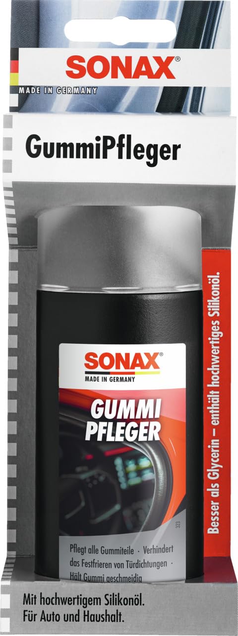 SONAX GummiPfleger mit Schwammapplikator (100 ml) reinigt, pflegt & hält alle Gummiteile elastisch, verhindert festfrieren & festkleben von Gummidichtungen | Art-Nr. 03400000 SONAX GummiPfleger mit Schwammapplikator (100 ml) reinigt, pflegt & hält alle Gummiteile elastisch, verhindert festfrieren & festkleben von Gummidichtungen | Art-Nr. 03400000 von SONAX