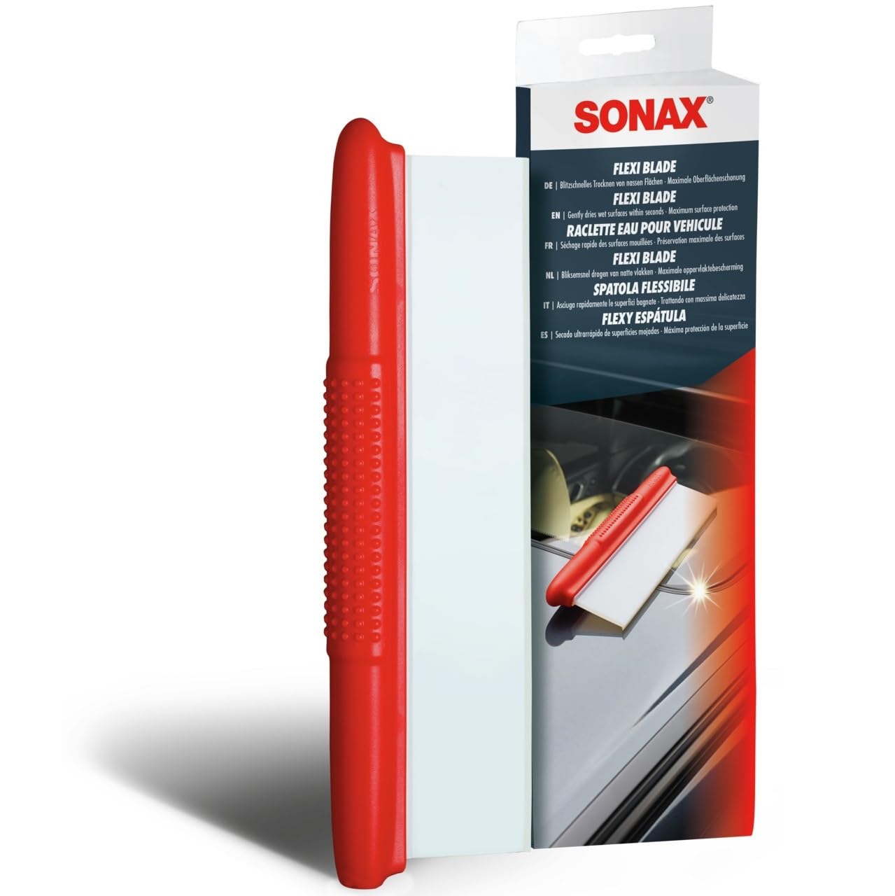 SONAX FlexiBlade (1 Stück) blitzschnelles Trocknen von nassen Flächen bei maximaler Oberflächenschonung | Art-Nr. 04174000 von SONAX