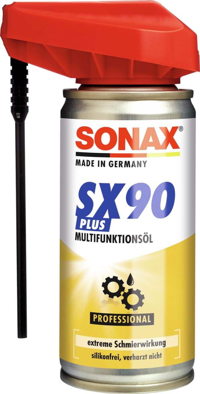 SONAX SX90 PLUS Multifunktionsöl mit Easy-Spray (100 ml) für alle Zwecke wie Rostlöser, Schmiermittel, Korrosionsschutz & Kriechöl| Art-Nr. 04745000 von SONAX