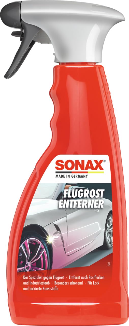 SONAX FlugrostEntferner (500 ml) entfernt aggressive Flugrost-Rückstände und Industriestaub von allen Lack- und lackierten Kunststoffoberflächen | Art-Nr. 05132000 von SONAX
