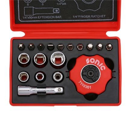 SONIC Werkzeugset  101901 Werkzeugsatz,Steckschlüsselsatz,Werkzeug Set,Werkzeug Kit von Sonic