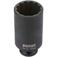Schlag-Stecknuss SONIC 1/2" 30 mm 12-kant tief von Sonic