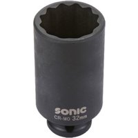 Schlag-Stecknuss SONIC 1/2" 35 mm 12-kant tief von Sonic