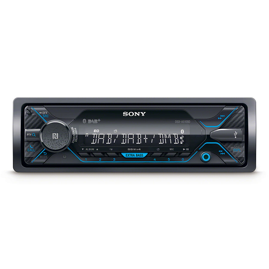 Sony DSX-A510BD Autoradio mit DAB/DAB+ Tuner, USB/AUX-Eingang, Dual-Bluetooth, NFC, Songpal, unterstützt iPhone, Android, AOA 2.0, 1-DIN von Sony