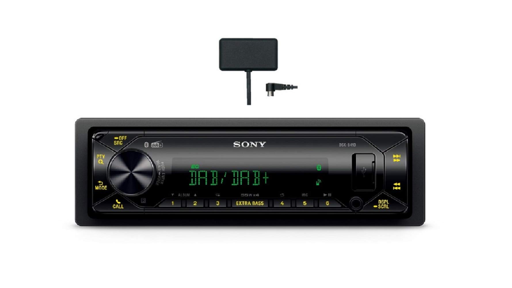 Sony DSX-B41KIT Autoradio DAB+ Tuner, inkl. DAB-Antenne, Bluetooth-Freisprecheinrichtung von Sony