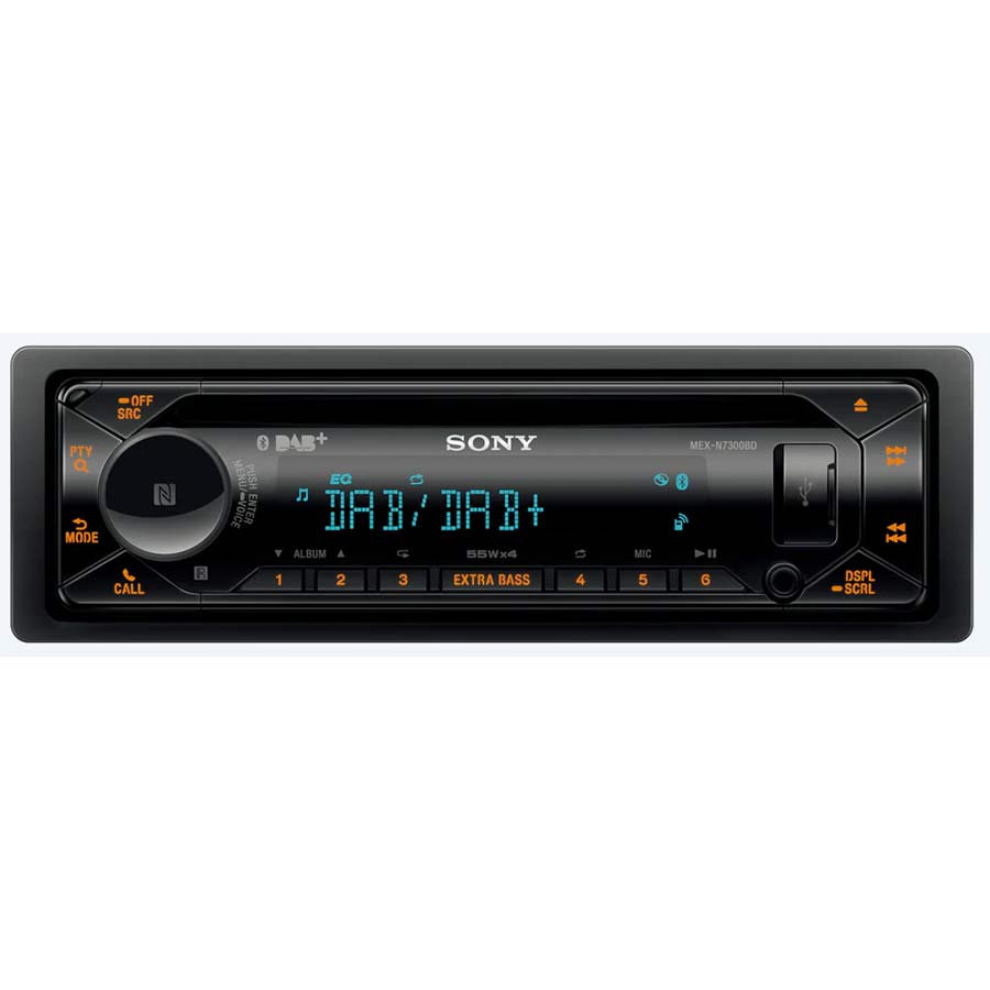 Sony MEX-N7300BD 1 DIN Autoradio mit DAB+, Bluetooth, USB/AUX und NFC von Sony