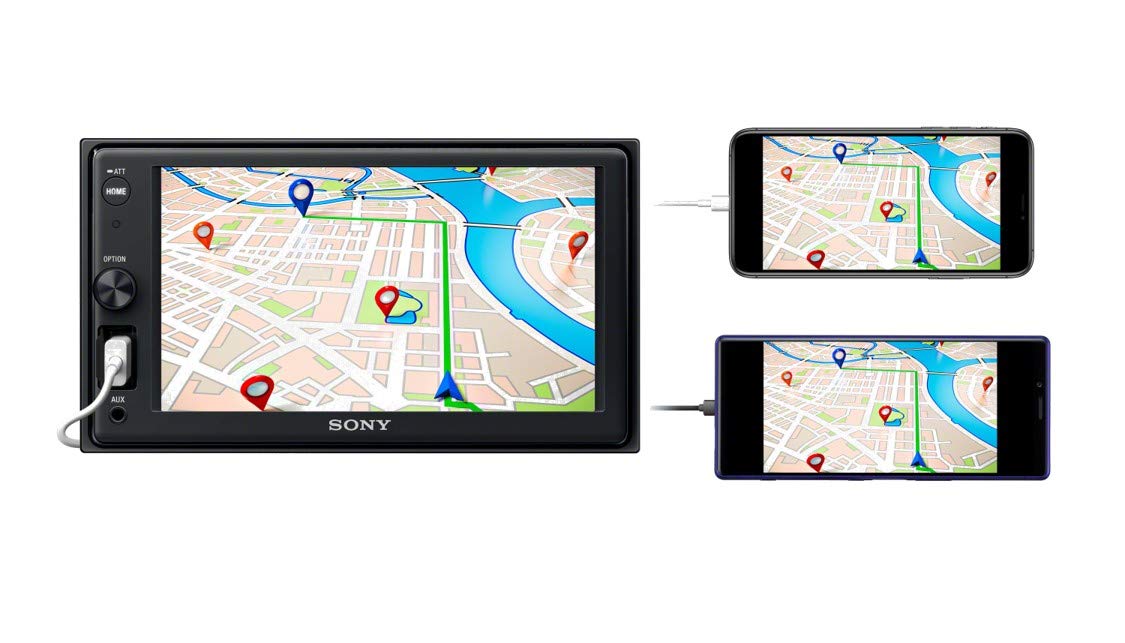 Sony XAV-1500 Autoradio mit WebLink 2.0 für Navigation, Freisprechen, Schwarz, 2 DIN von Sony