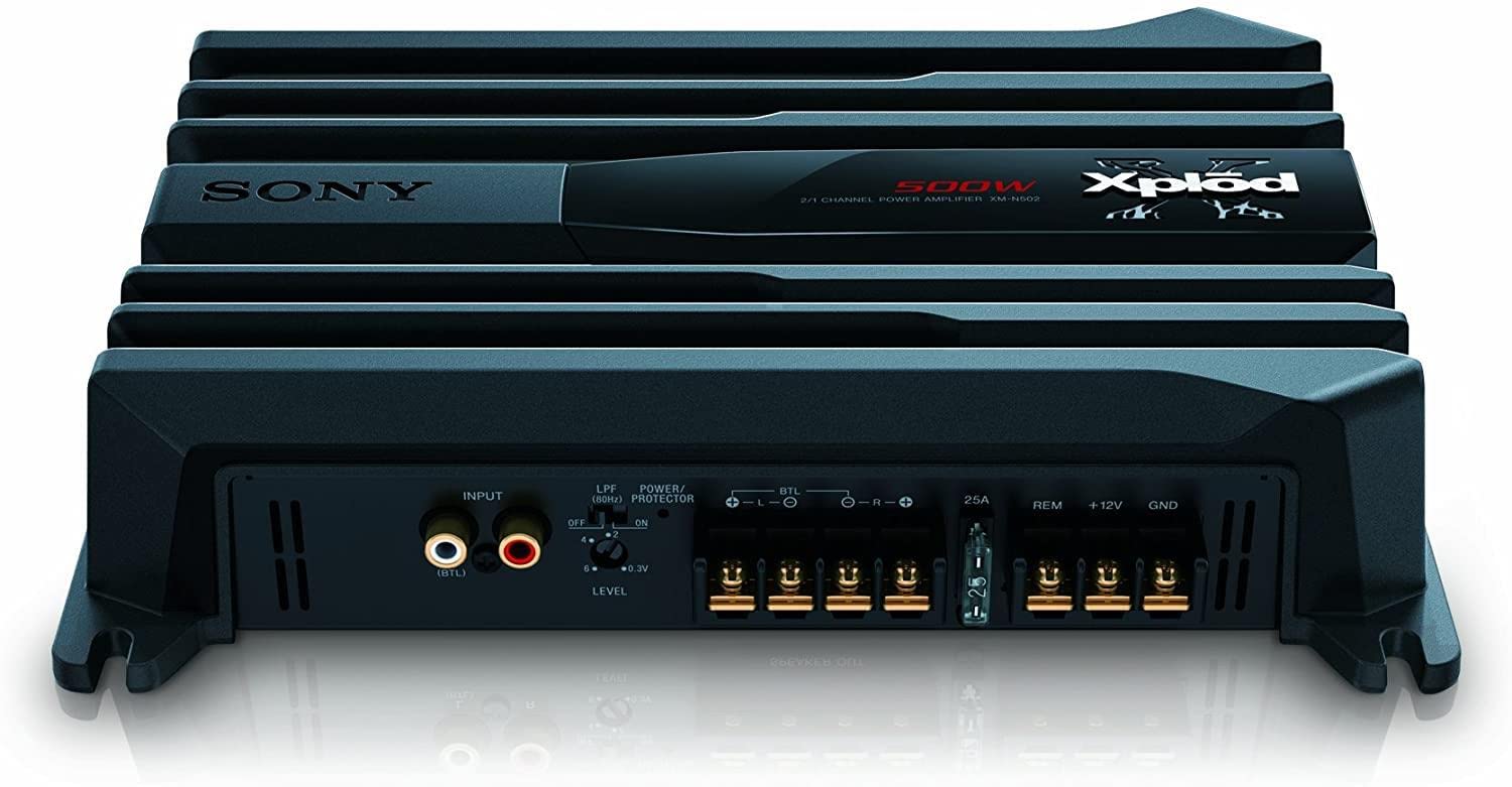 Sony XM-N502 | 2-Kanal-Stereo-Verstärker | Tiefpassfilter, Automatic Thermal Control, 500W | schwarz von Sony