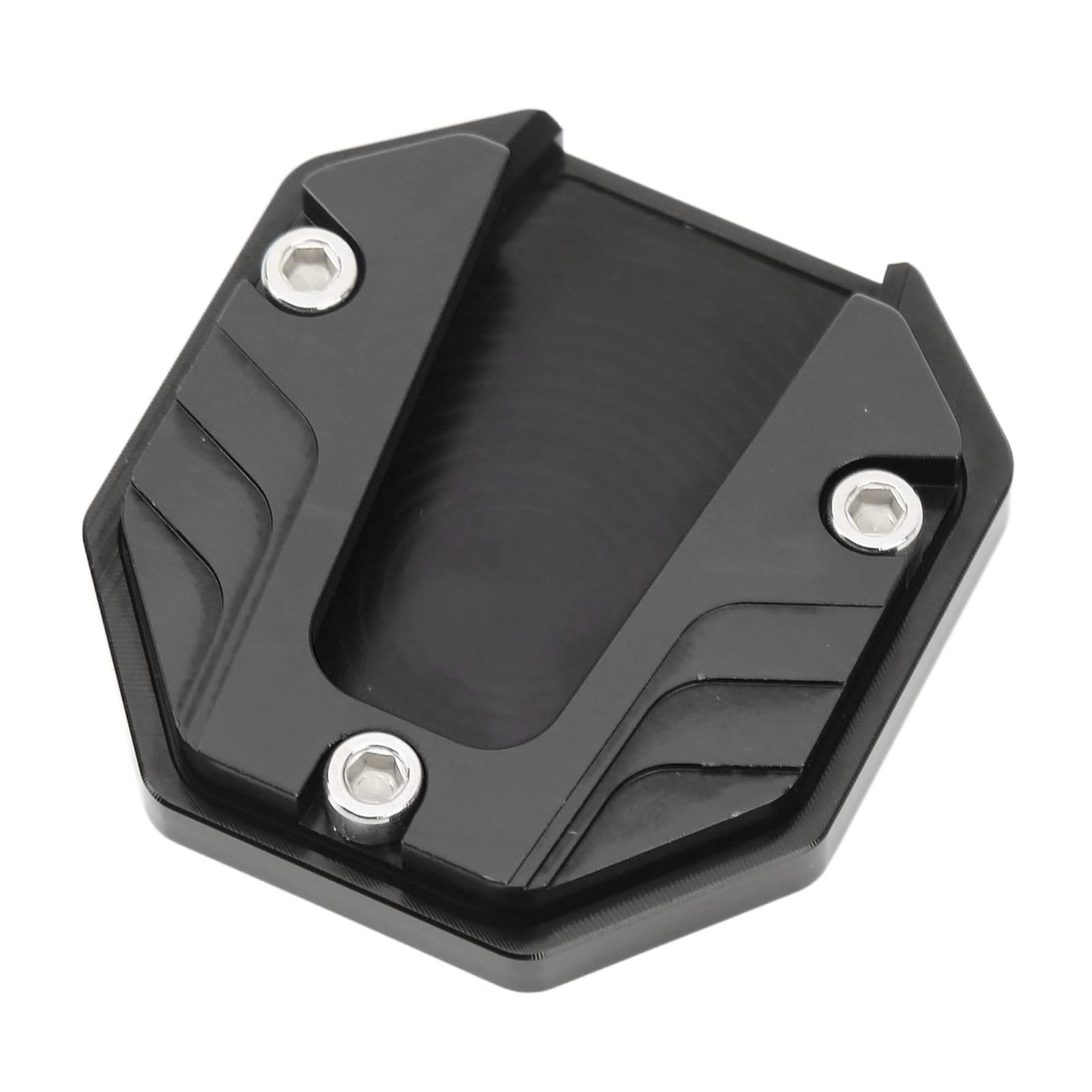 Motorrad -Seitenständerplattenpad, Aluminiumlegierung Universal Motorrad -Kickstandplatte, Hochfestigkeit Kickstand Extender Pad Panel Support Accessory mit Sechskantschlüssel (BLACK) von Sorandy