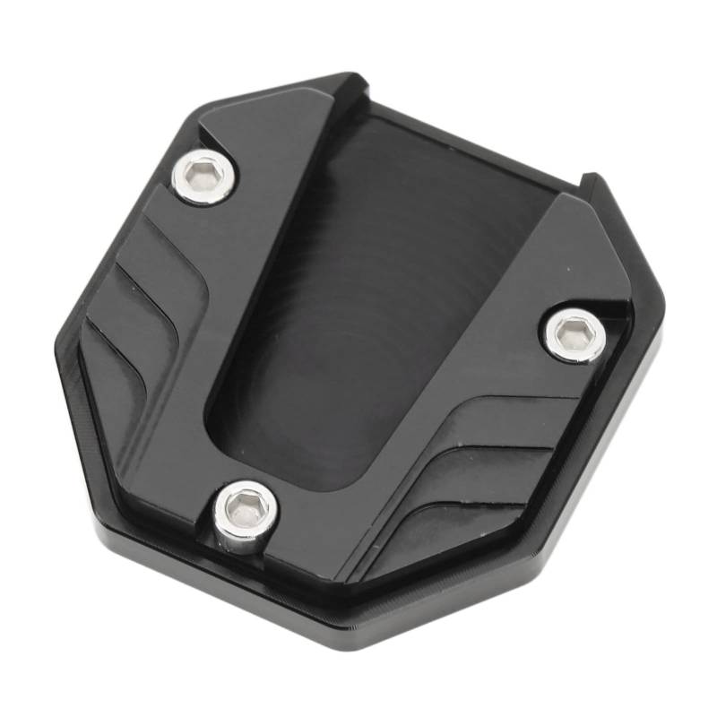 Motorrad -Seitenständerplattenpad, Aluminiumlegierung Universal Motorrad -Kickstandplatte, Hochfestigkeit Kickstand Extender Pad Panel Support Accessory mit Sechskantschlüssel (BLACK) von Sorandy
