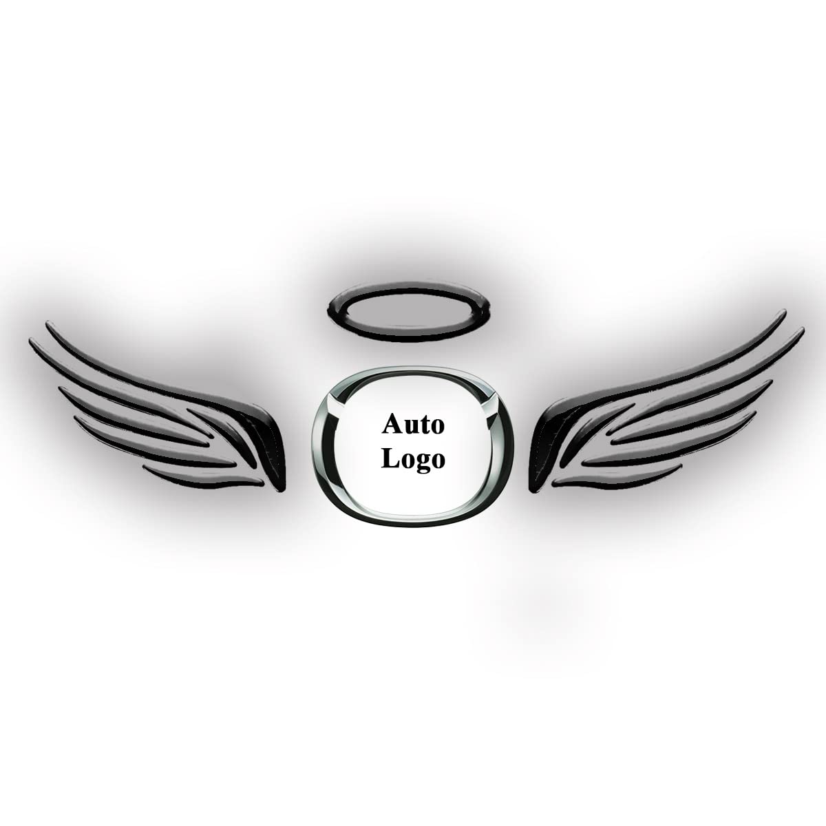 Auto Aufkleber 3D Flügel Engelsflügel Angel Emblem Car Sticker Autoaufkleber Engel (Schwarz) von Sosa & Ya