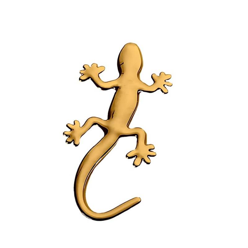 Autoaufkleber 3D Gecko Eidechse Echse Salamander Emblem Stickers Auto Aufkleber wetterfest glänzend (Gold) von Sosa & Ya