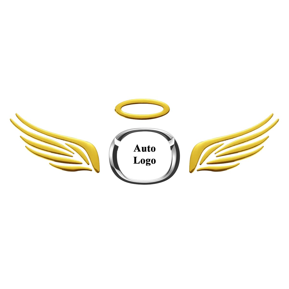 Auto Aufkleber 3D Flügel Engelsflügel Angel Emblem Car Sticker Autoaufkleber Engel (Gold) von Sosa & Ya