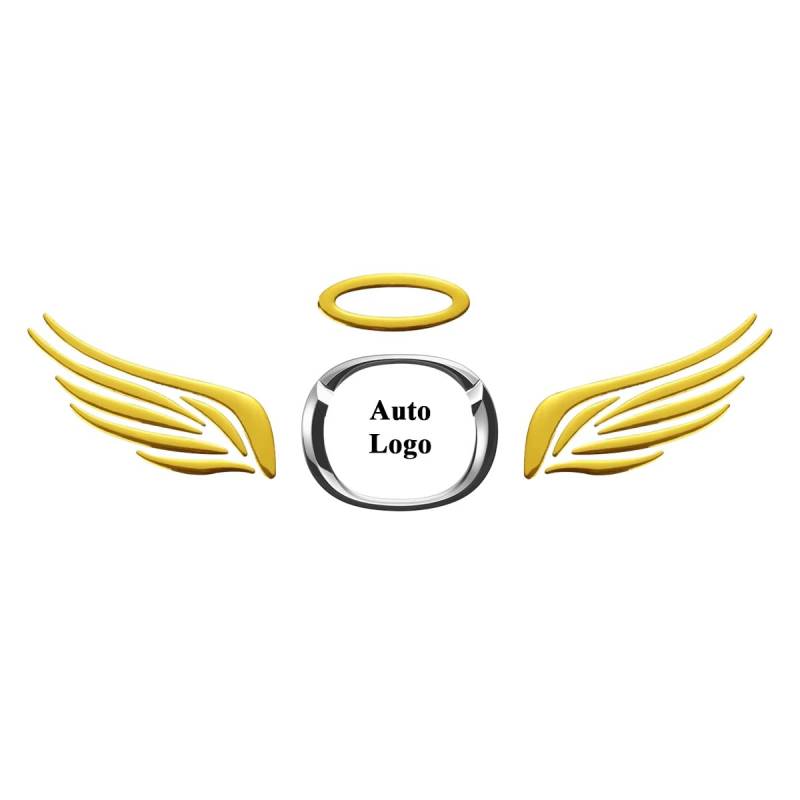 Auto Aufkleber 3D Flügel Engelsflügel Angel Emblem Car Sticker Autoaufkleber Engel (Gold) von Sosa & Ya