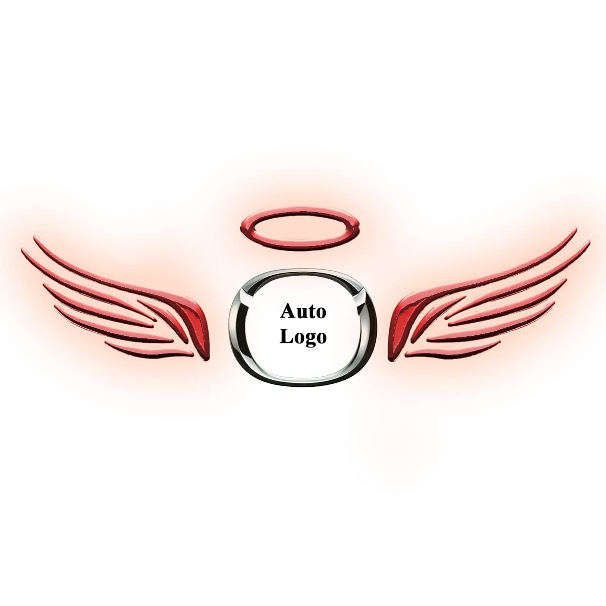 Auto Aufkleber 3D Flügel Engelsflügel Angel Emblem Car Sticker Autoaufkleber Engel (Rot) von Sosa & Ya