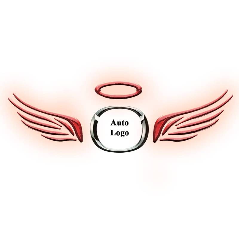 Auto Aufkleber 3D Flügel Engelsflügel Angel Emblem Car Sticker Autoaufkleber Engel (Rot) von Sosa & Ya