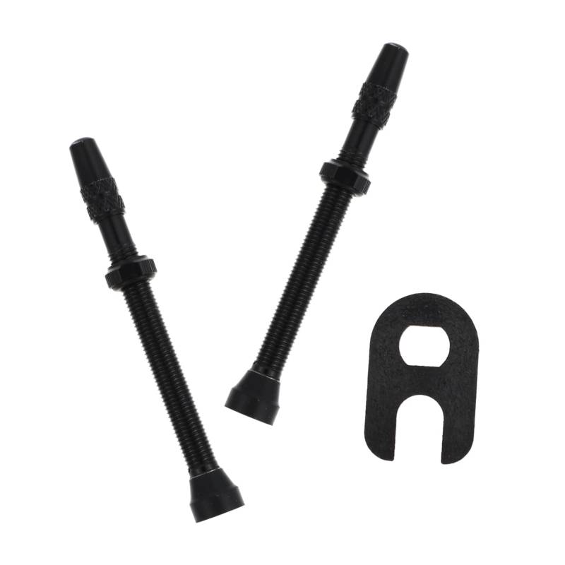Sosoport 1 Satz Ventil Reifenluft Radstamm Stängel Kappen Reifenstamm Aluminiumschaft Fahrradreifenstiele Aluminiumlegierung Black von Sosoport