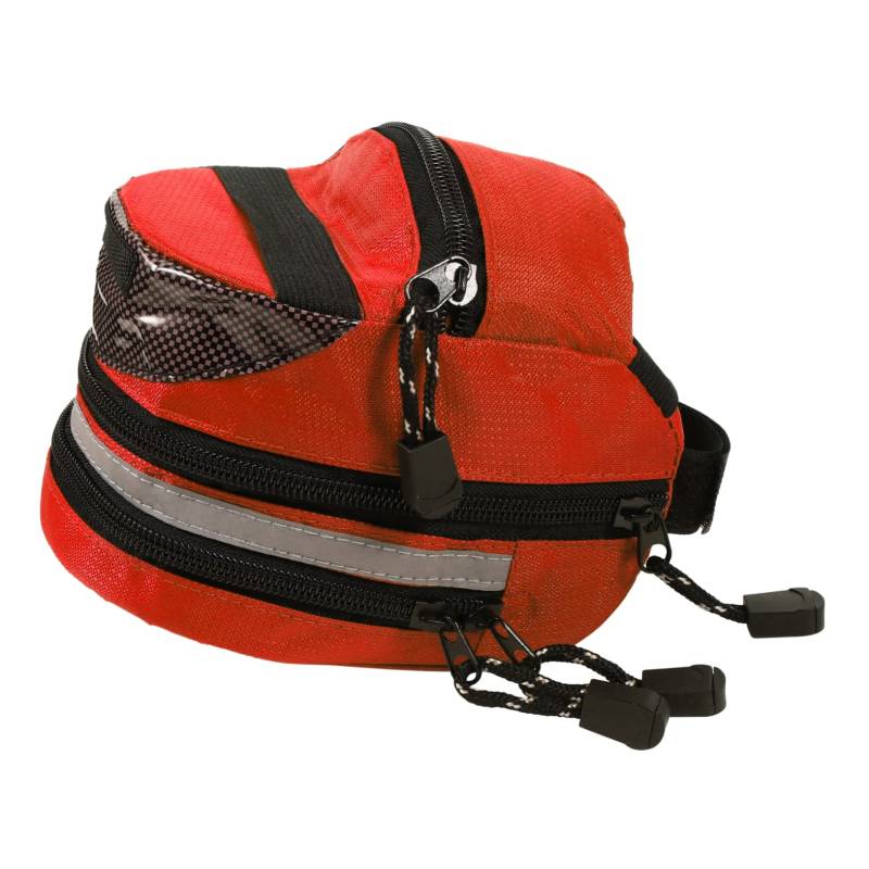 Sosoport Fahrradtasche Sitztasche Tasche Gepäckträger Radfahren Taschen für Heckträger Zurück erste Fahrrad Satteltasche Reittasche mit großem Fassungsvermögen Polyester rot von Sosoport