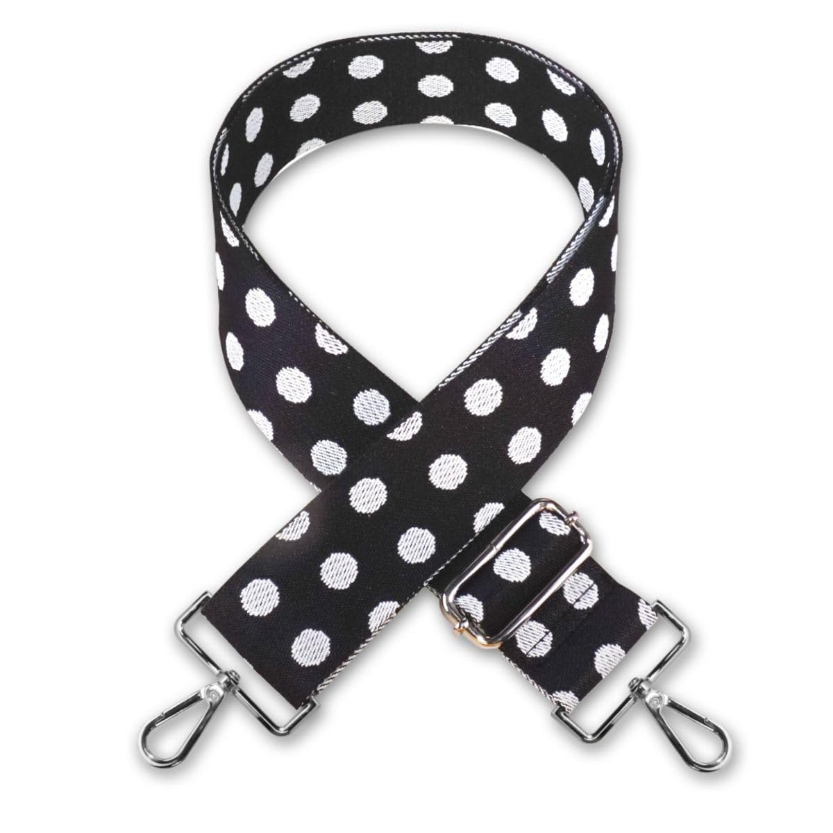 Soul-Cats Taschengurt Verstellbarer austauschbarer Schultergurt Trageriemen Crossbag schwarz mit weißen Punkten Polkadot Soul-Cats Taschengurt Verstellbarer austauschbarer Schultergurt Trageriemen Crossbag schwarz mit weißen Punkten Polkadot von Soul-Cats