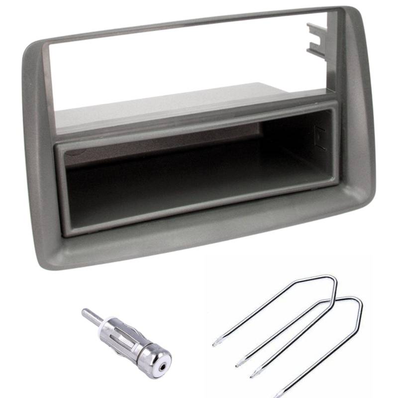 Sound-way 1 DIN Autoradio Radioblende RadioRahmen, Antennenadapter, Schlüssel kompatibel mit FIAT Panda 2002 von Sound Way