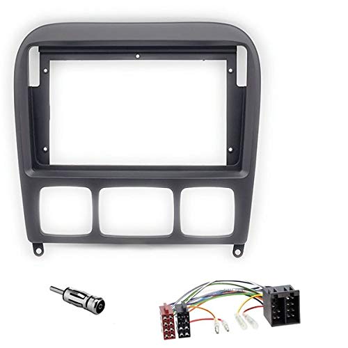 Sound way - Radioblende Einbau Rahmen Adapter autoradio Einbauset 9" Zoll kompatibel mit Mercede S-KLASSE (W220) 1998-2005 - KA22-135 von Sound way